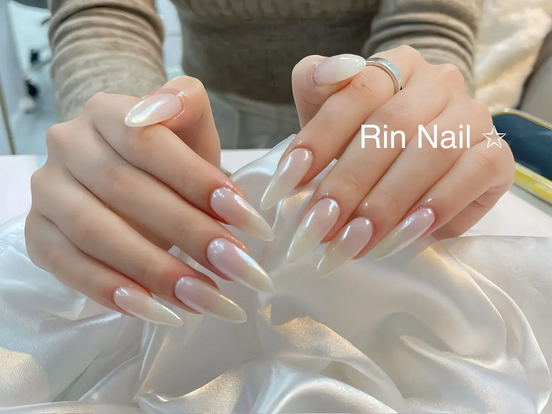 ネイル アートネイル チークネイル ジェルネイル ロングネイル マグネットネイル ハンドネイル Rin Nail 新大久保店のネイルデザイン