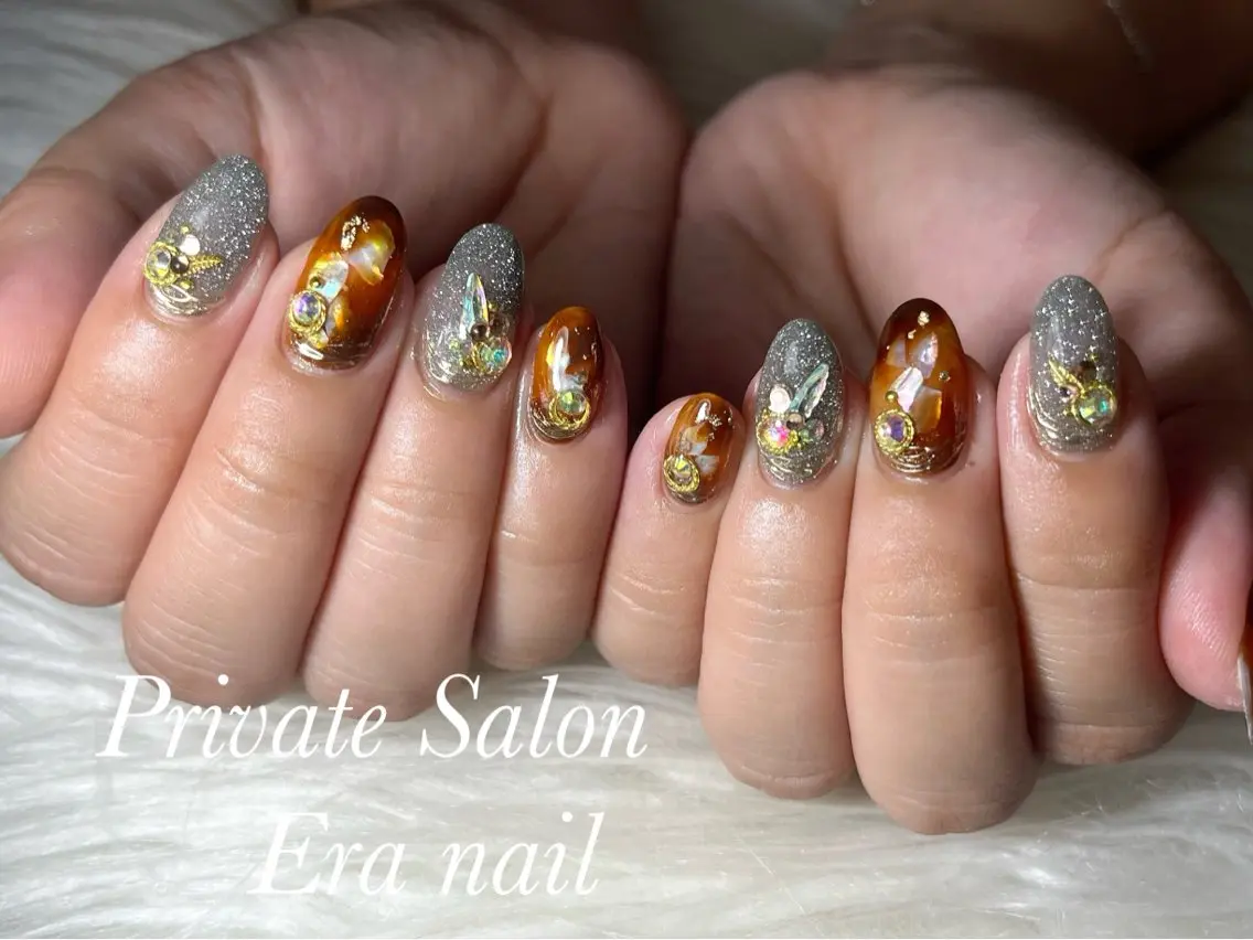 ネイル べっ甲ネイル Era nailのネイルデザイン