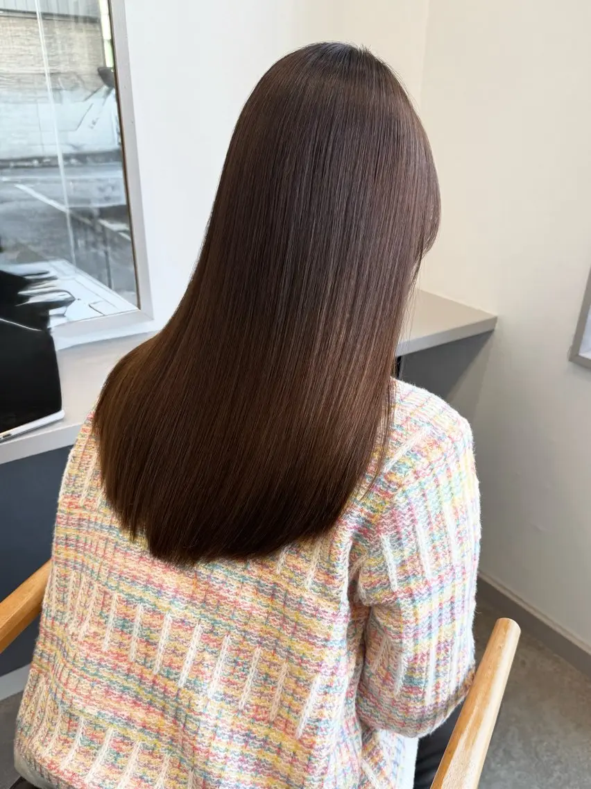 セミロング カット 縮毛矯正 トリートメント 🌿透き通るツヤ髪× 縮毛矯正✂︎戸祭　伶のヘアスタイル