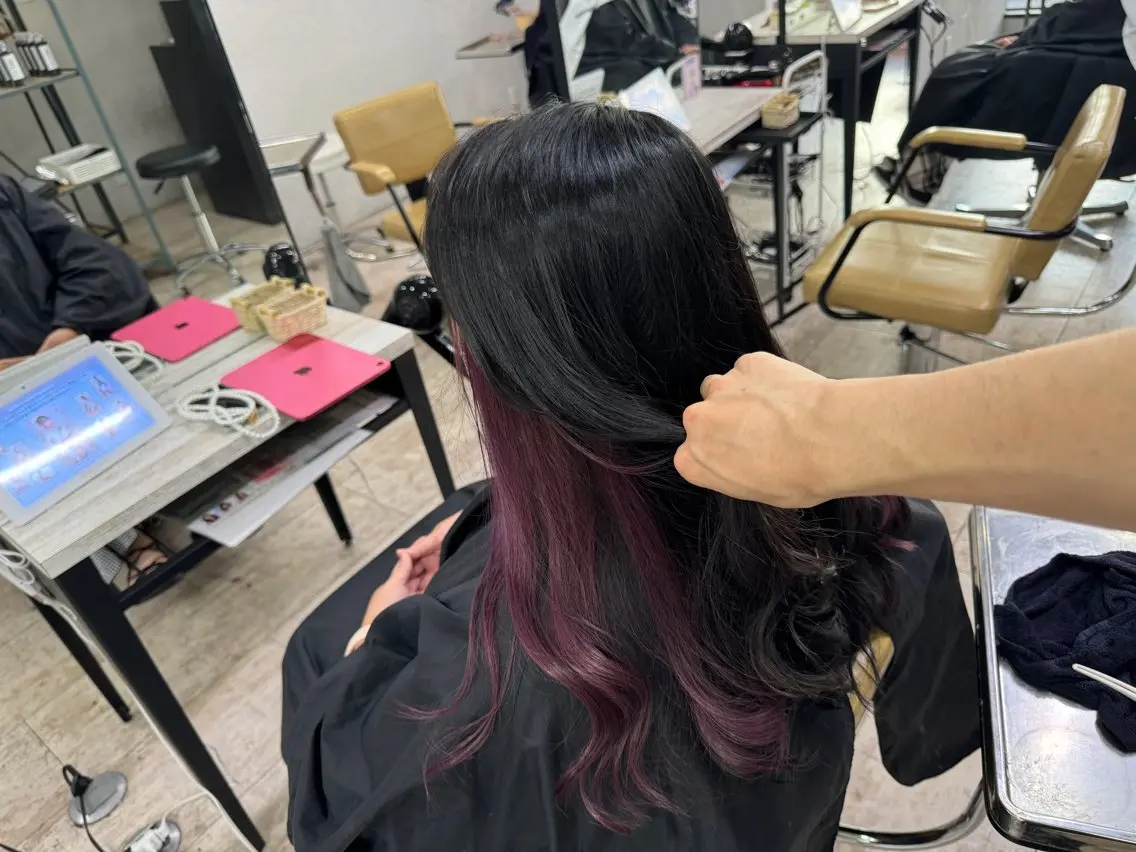 ロング カラー カット ヘアカラー トリートメント 槙川 郁弥のヘアスタイル