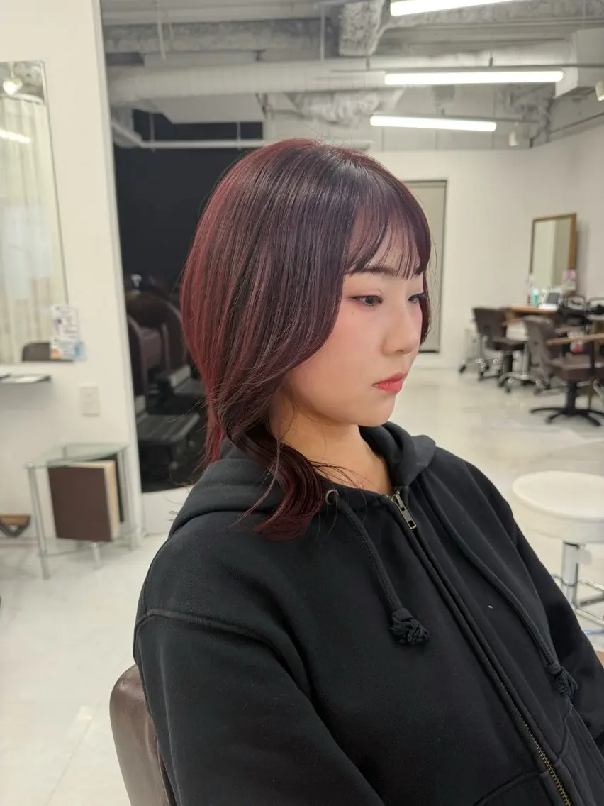 ミディアム 🍒ベージュ/ピンク ベージュ🍒なつきのヘアスタイル