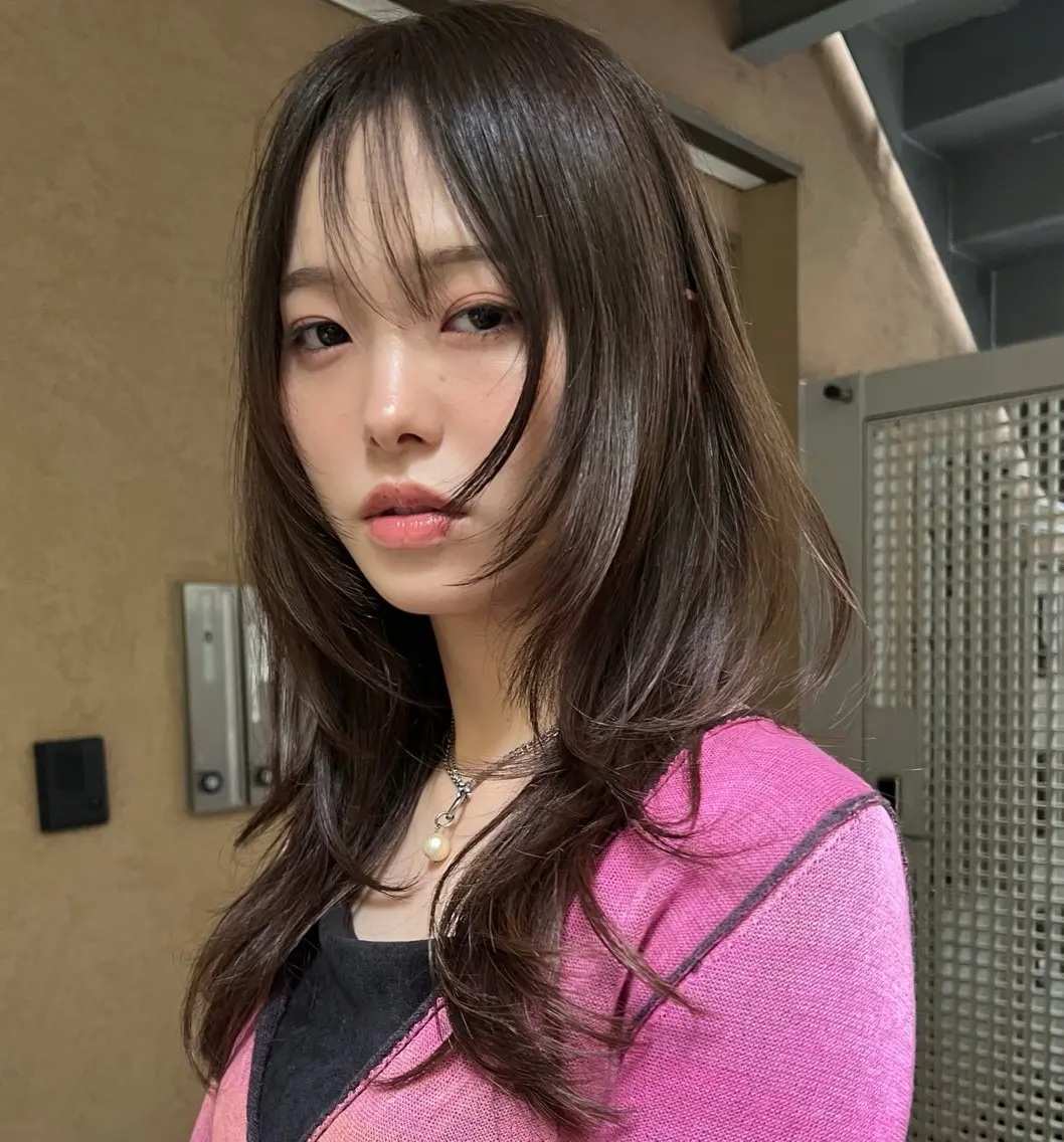 ロング カラー カット ヘアカラー ハッシュカット カシマハヤトのヘアスタイル