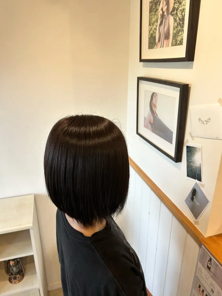 ミディアム カラー ブラウンカラー 縮毛矯正 ヘアカラー 菊澤 拓也のヘアスタイル