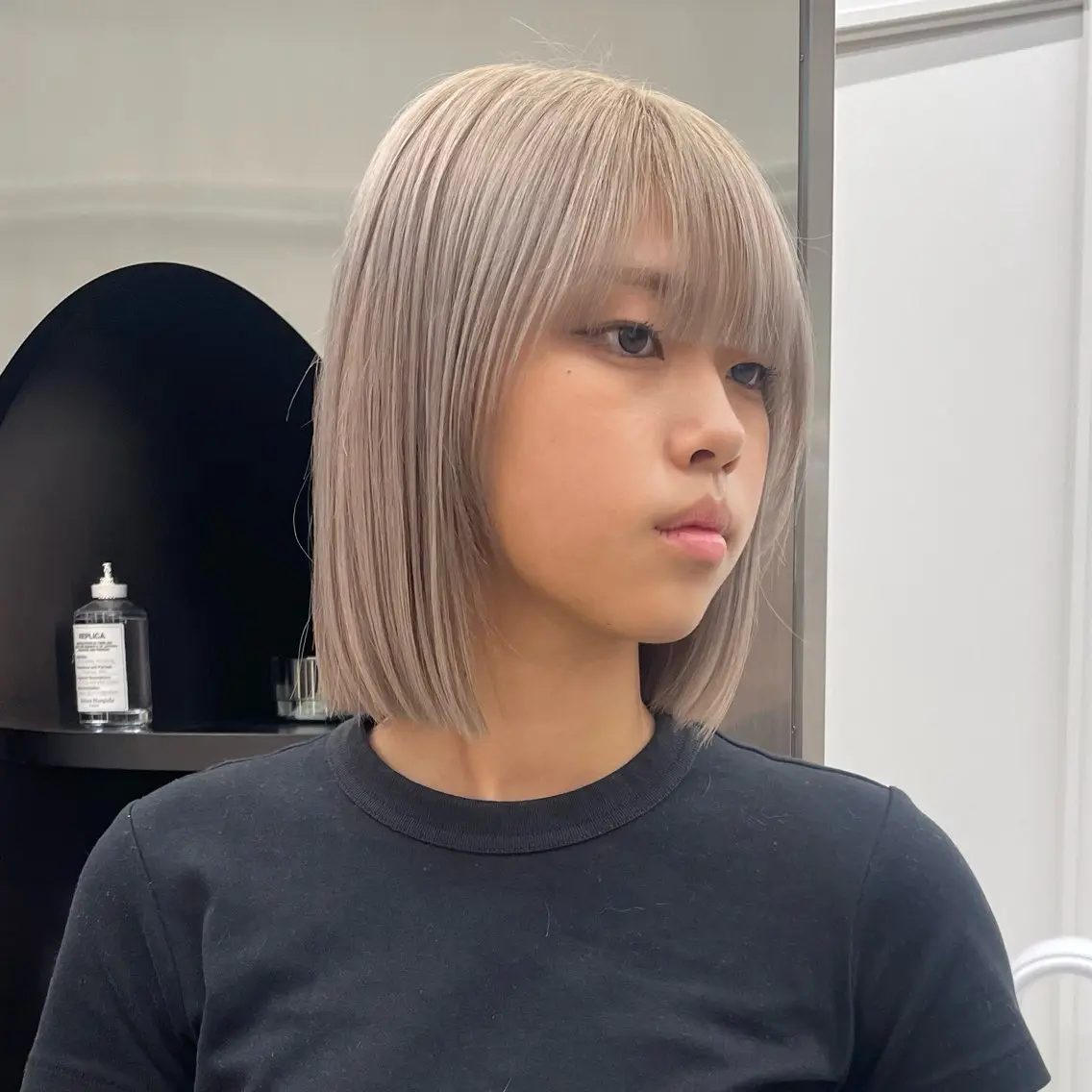 ショート カラー ベージュカラー ブリーチ シルバー シルバーベージュ 薬院浄水通/ショート /メンズ/rukaのヘアスタイル