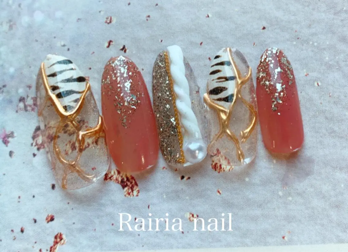 ネイル アートネイル ジェルネイル パラジェル 冬ネイル Rairia nail本八幡店のネイルデザイン