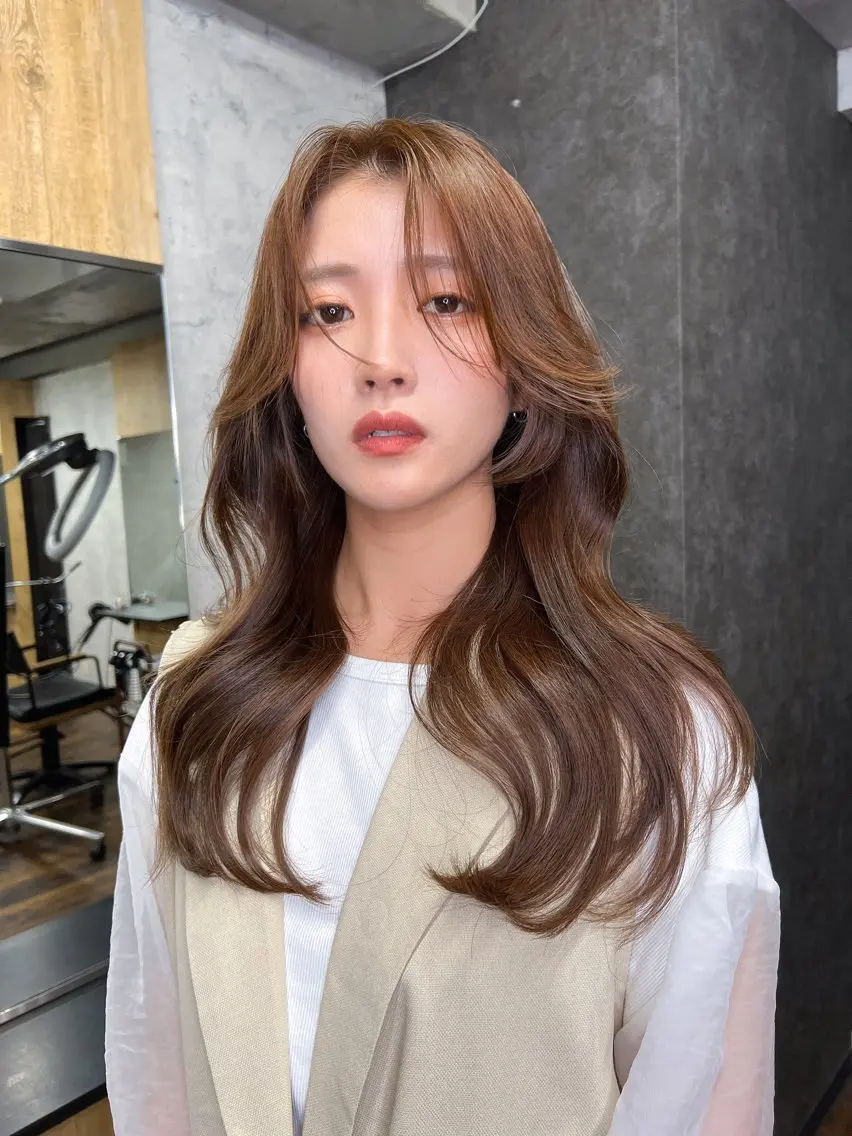 ロング レイヤー/顔周り 韓国ヘア森田和貴のヘアスタイル