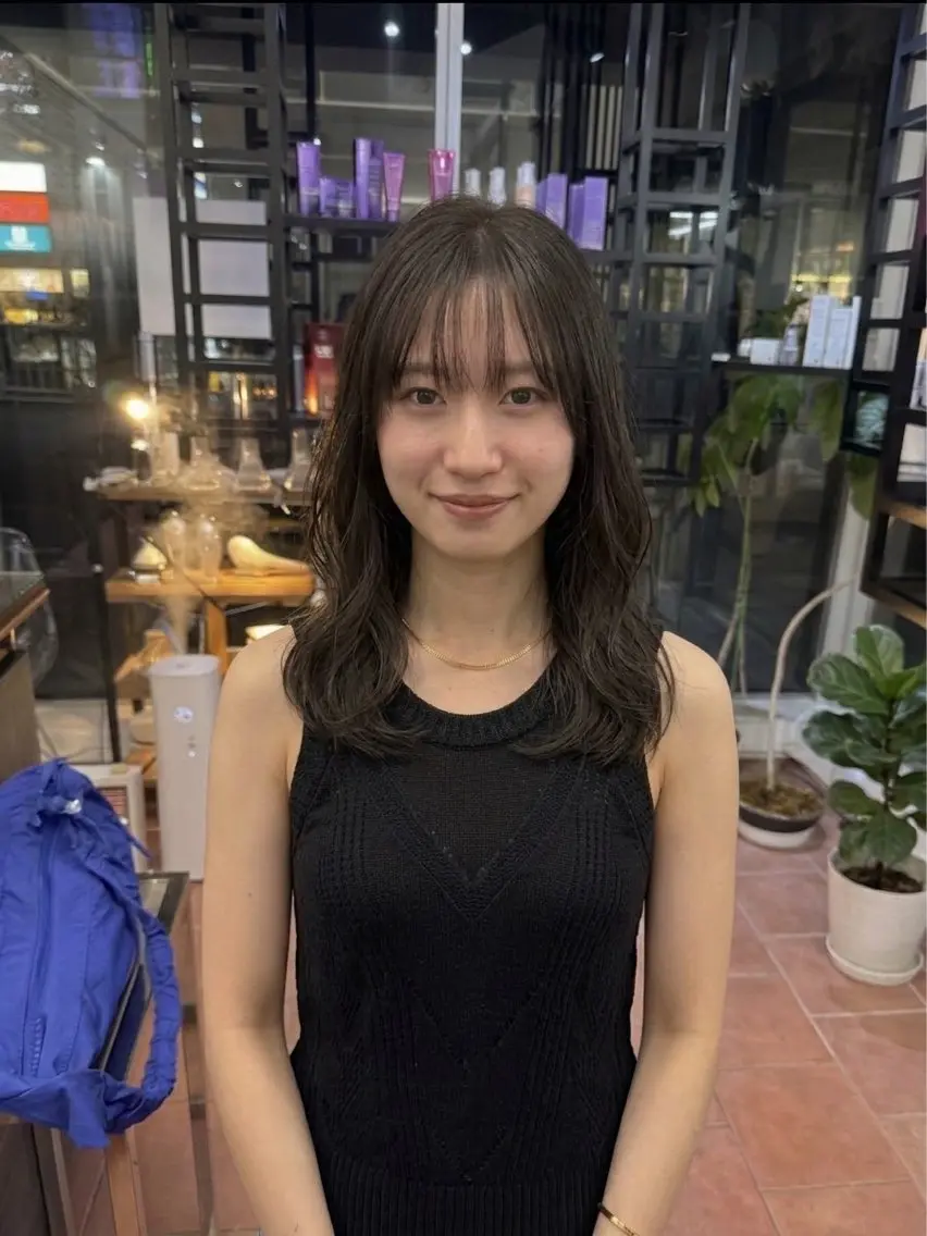 セミロング カラー カット パーマ トリートメント 美髪透明感🫧三澤 廉 M.SLASHのヘアスタイル