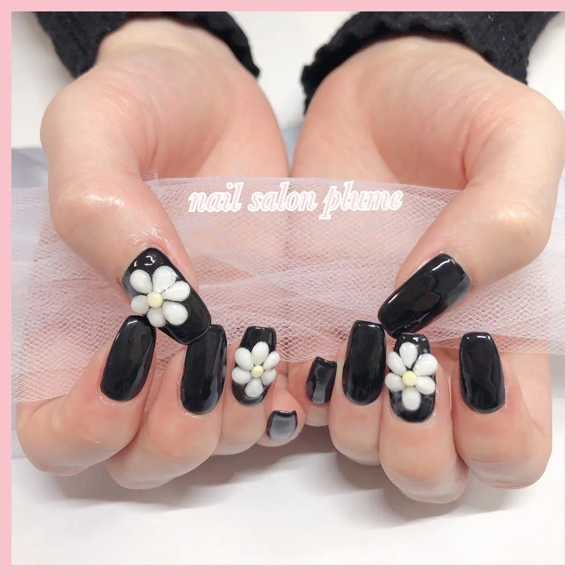 ネイル アートネイル フラワーネイル ハート 韓国ネイル ワンカラーネイル ハンドネイル plume nail ☆韓国ネイルのネイルデザイン