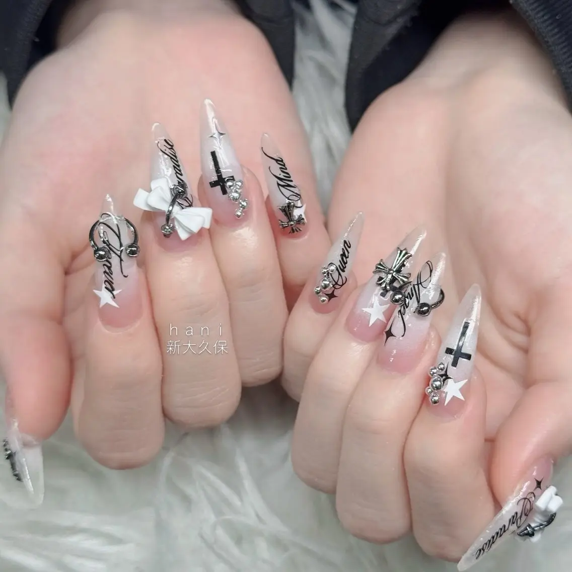 ネイル フットネイル フレンチネイル グラデーション 韓国ネイル ロングネイル ハンドネイル Hani Nail Salonのネイルデザイン