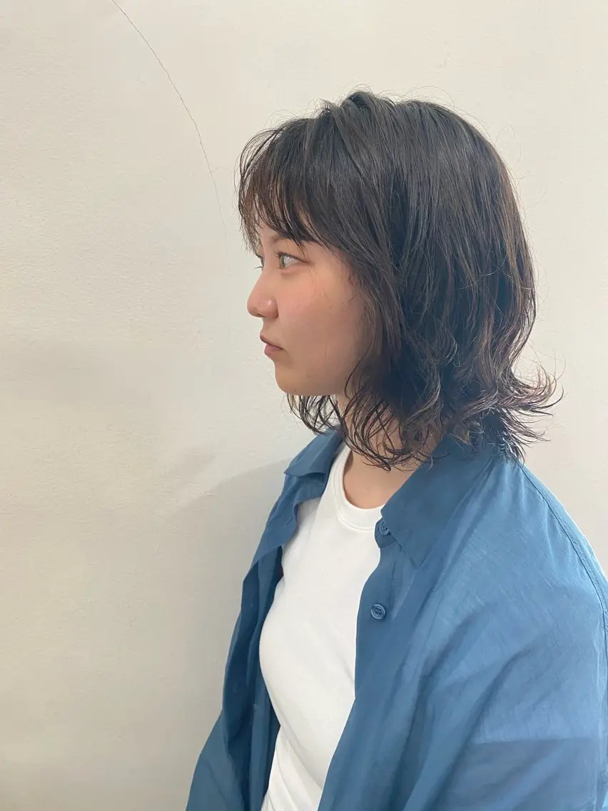 ミディアム パーマ ミディアムパーマ カット パーマ Kazaoka Saraのヘアスタイル