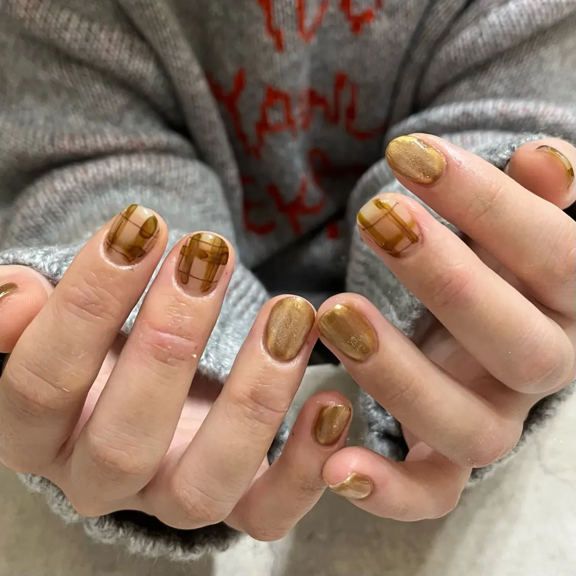 ネイル グリーン ハンドネイル vegh. nail/阿波座のネイルデザイン