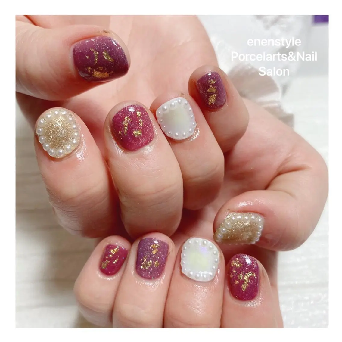 ショート ネイル ハンドネイル 🐾enen style 🐾のネイルデザイン