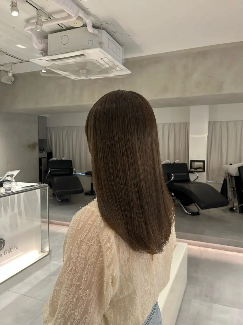 セミロング カラー カット ヘアカラー 🧚つやさらhair 🧚manakaのヘアスタイル