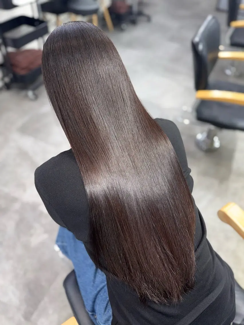 【✨平日限定✨】💜レディースカット➕髪質改善カラー➕Aujua 3stepトリートメント💜の写真