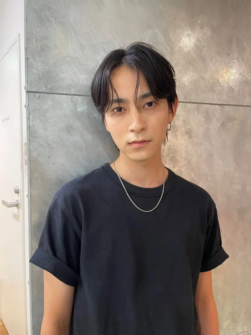 ショート メンズ センターパート カルマパーマ メンズパーマ カット fifth_ 海空 mikuのヘアスタイル
