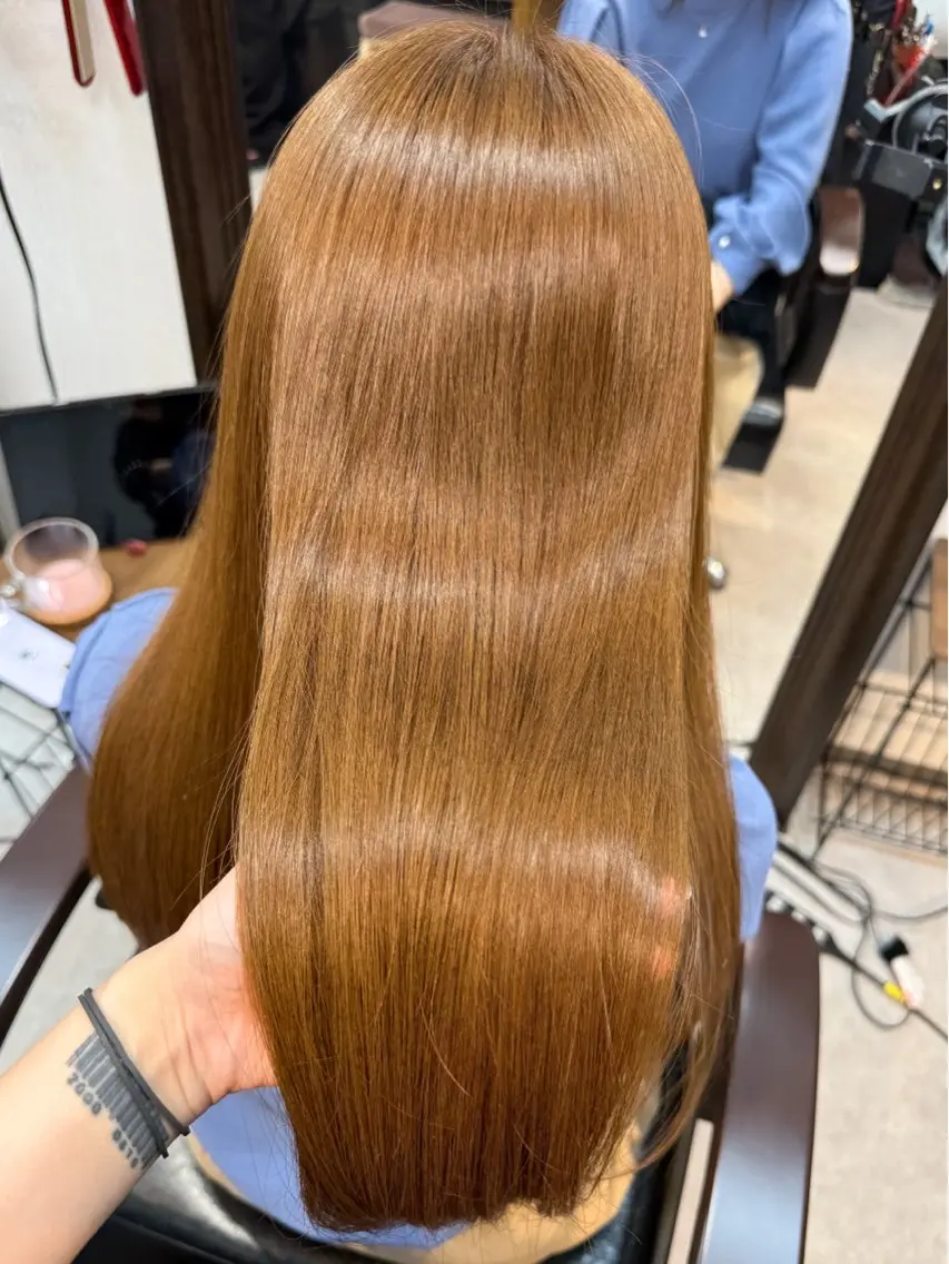 ロング 髪質改善 トリートメント カット ヘアカラー トリートメント たぴ。ぱつっとボブ/ つや髪🍒髪質改善のヘアスタイル