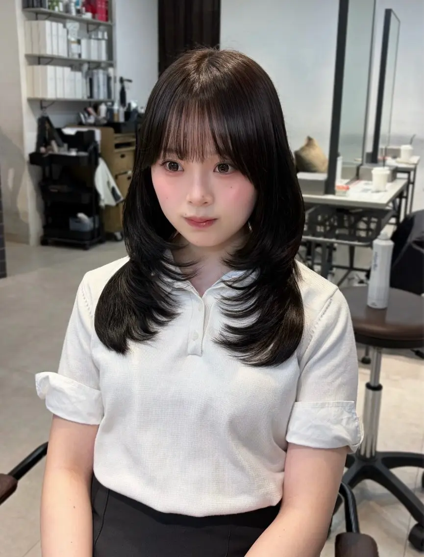 カラー ヘアアレンジ 透明感カラー カット ヘアカラー トリートメント 似合わせ顔まわり カット💛森尾真由美のヘアスタイル