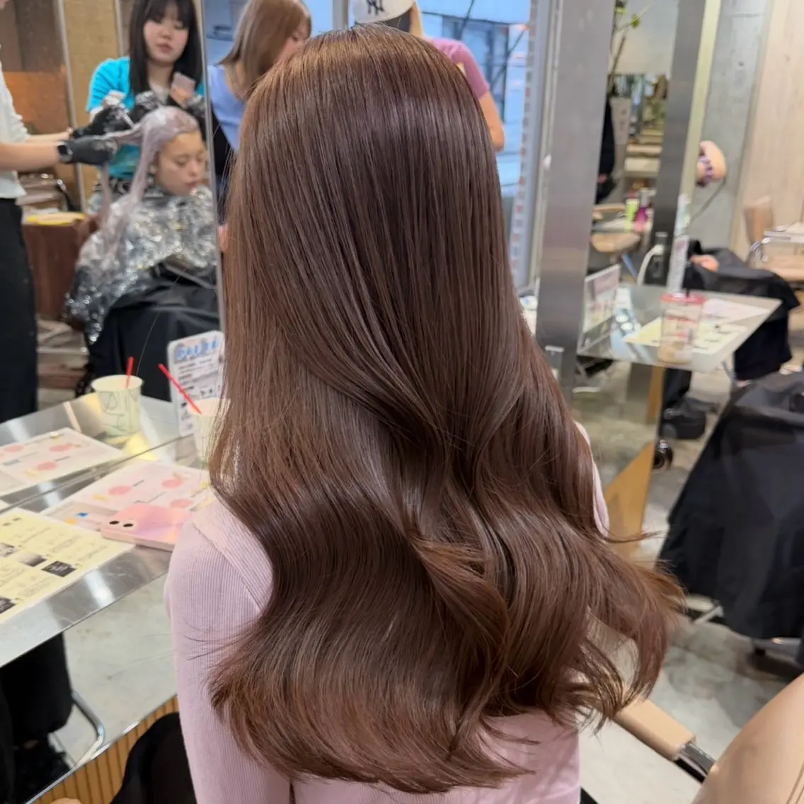 セミロング カラー ブリーチ ブラウンカラー ブリーチなしカラー ヘアカラー ヘーゼルベージュ 🩰🤎miharuのヘアスタイル