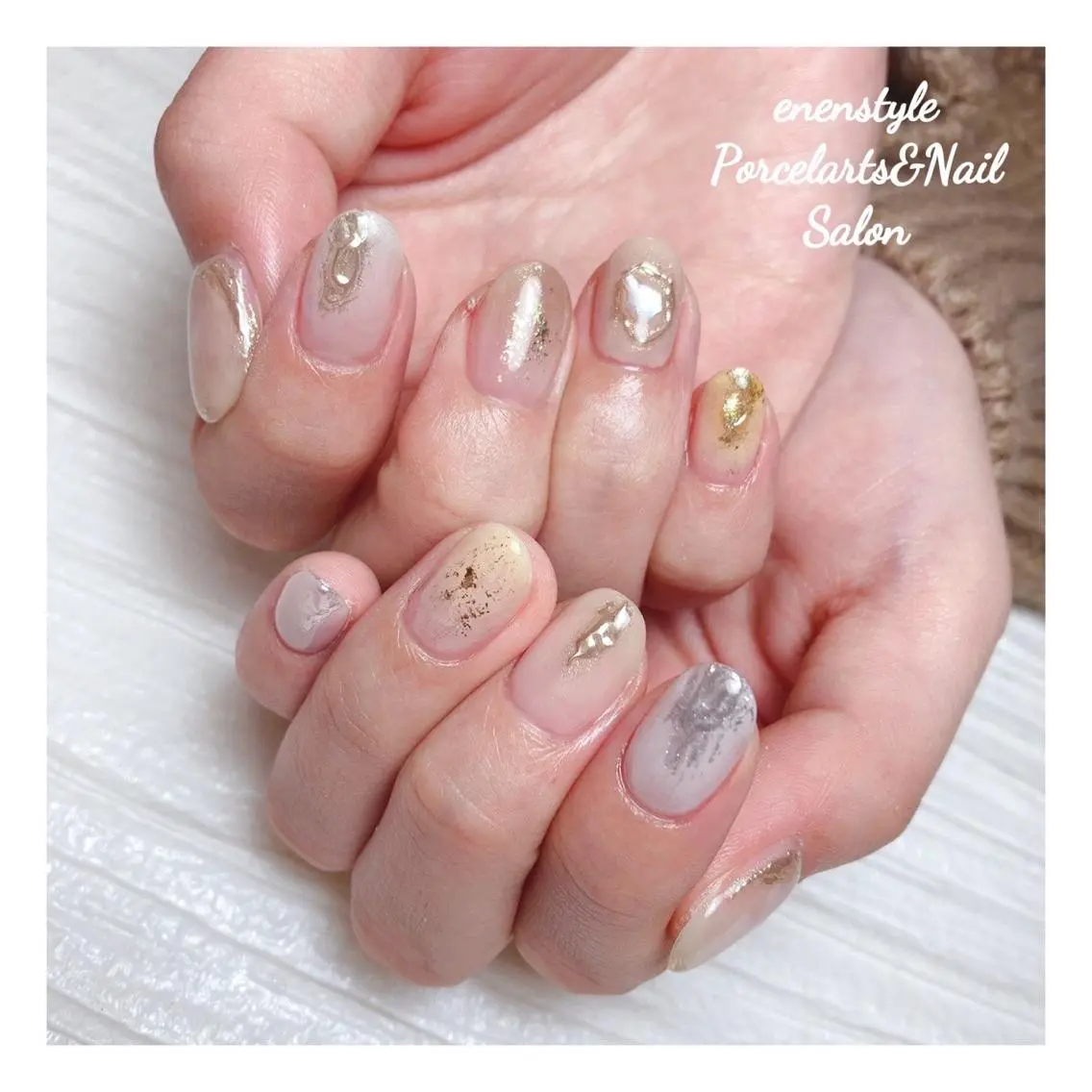 ミディアム ネイル 🐾enen style 🐾のネイルデザイン