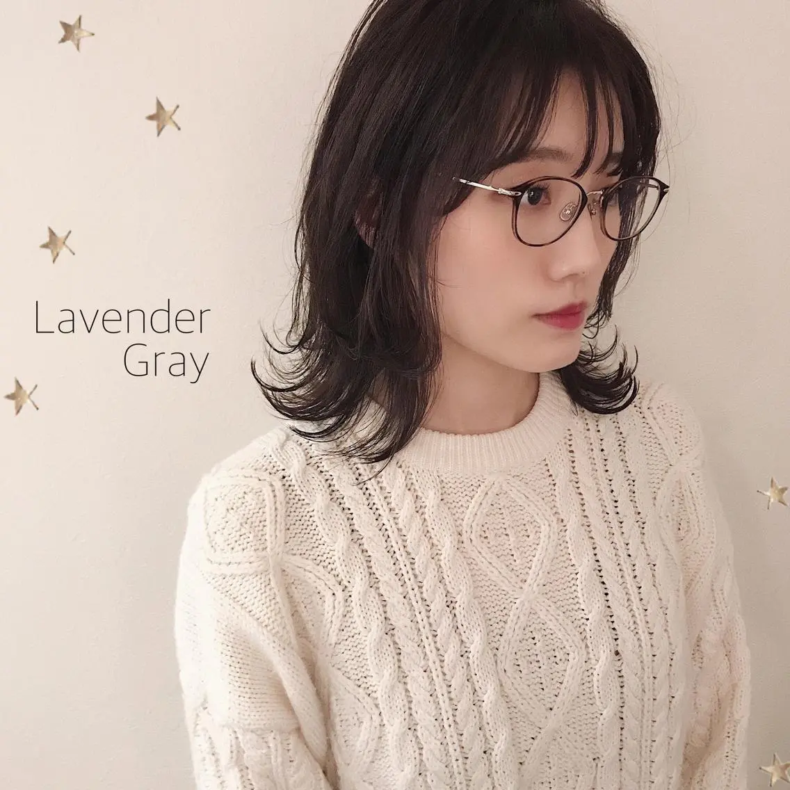 ミディアム カラー カット ヘアカラー 市川 千夏のヘアスタイル