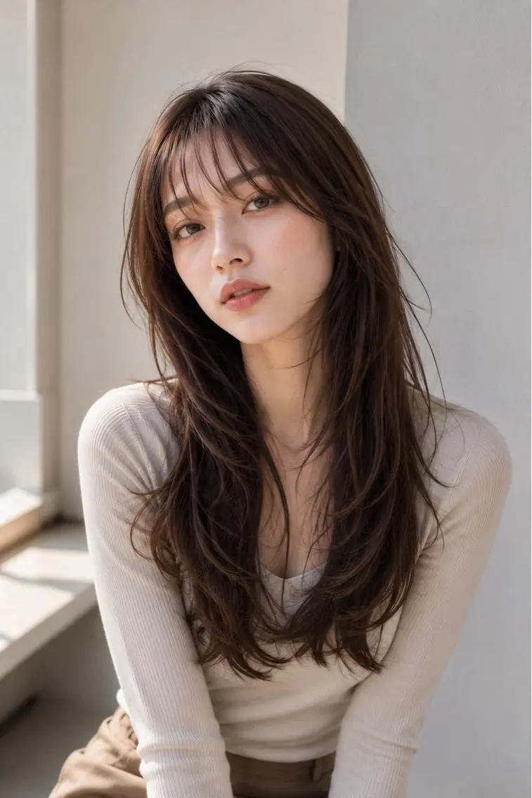 ロング カラー カット ヘアカラー トリートメント 似合わせ美髪ヘア✨ 天王寺.阿倍野🌈のヘアスタイル
