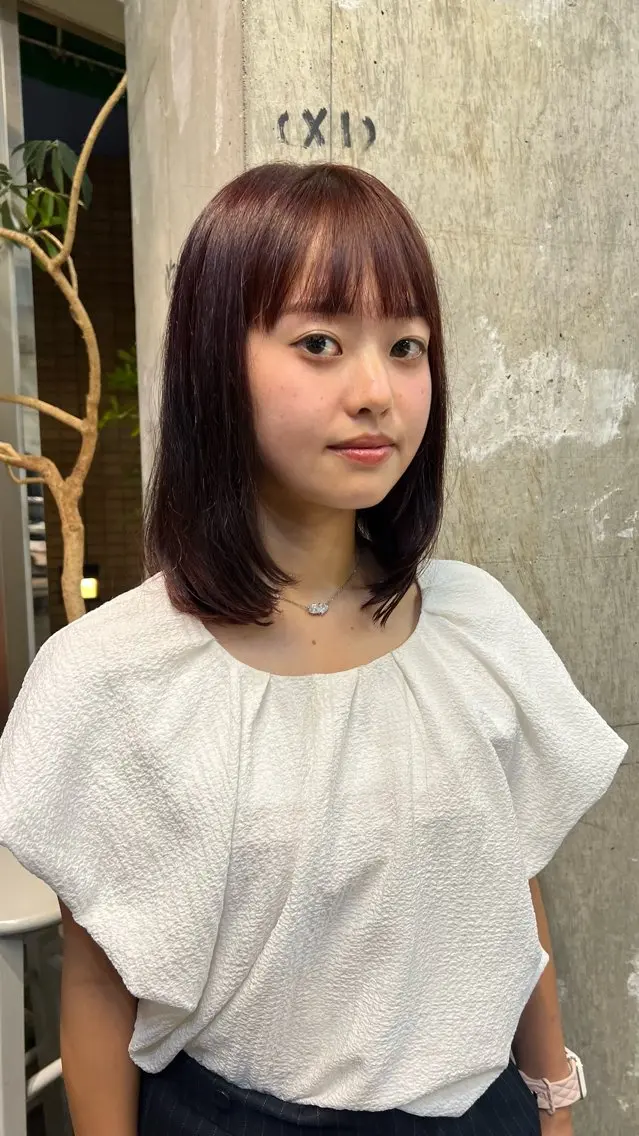 ミディアム パーマ パーマ 坂本 かやのヘアスタイル