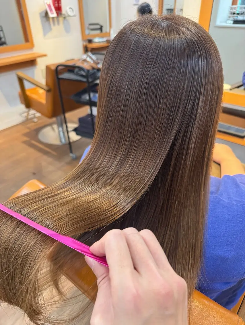 セミロング カラー パーマ カット 縮毛矯正 蒲田TSUJINO/ 縮毛矯正/髪質改善のヘアスタイル