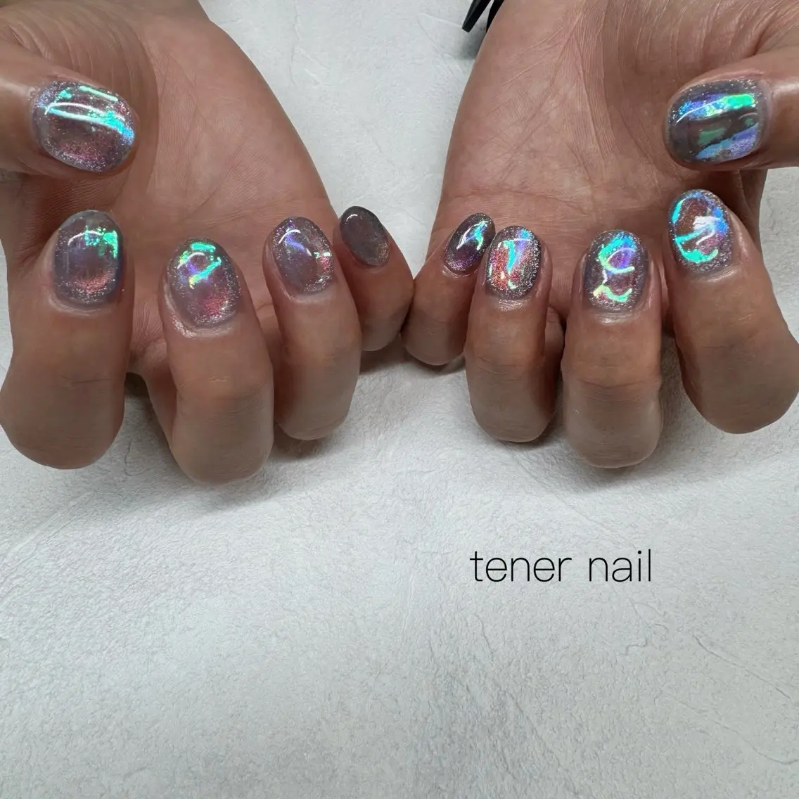ネイル 氷ネイル・うるうるネイル ハンドネイル テネルネイル tener nailのネイルデザイン