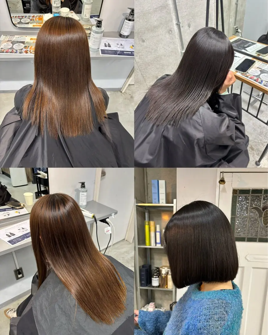 縮毛矯正 優作 香椎カラー縮毛矯正のヘアスタイル