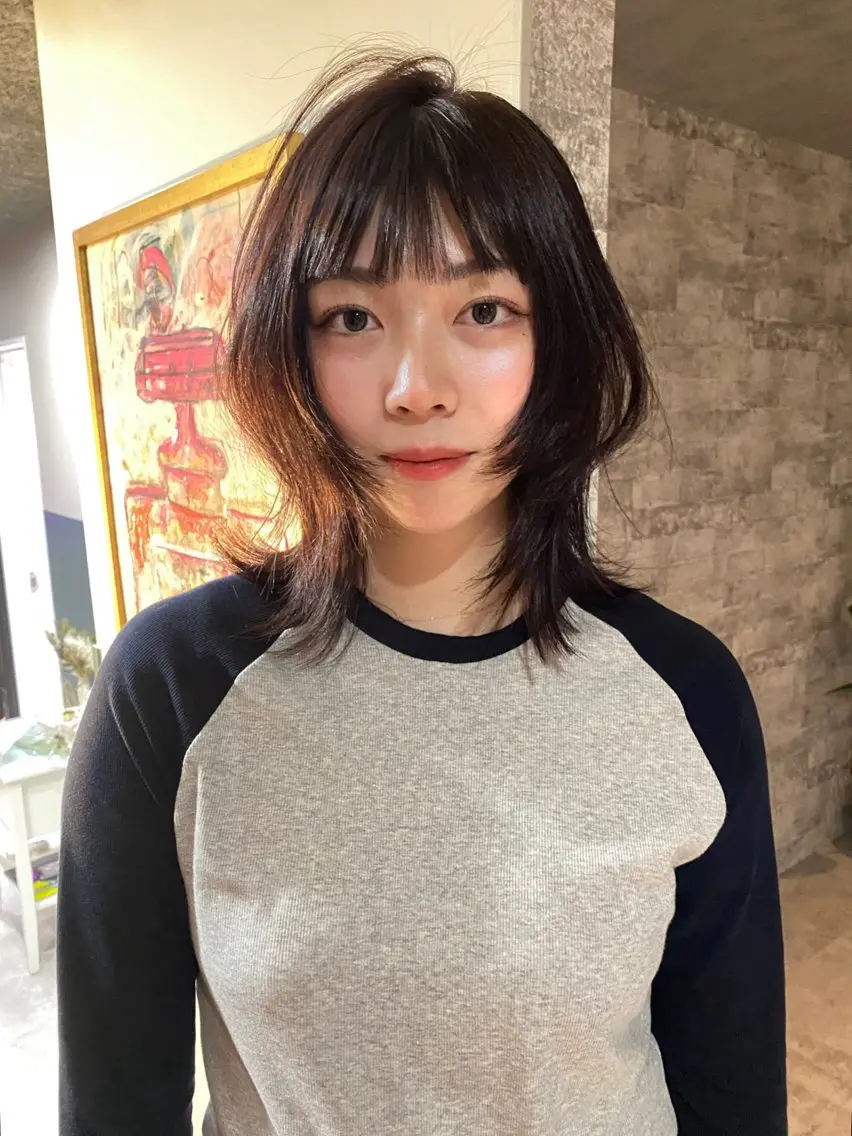 ミディアム カラー カット ヘアカラー トリートメント mai / linoah˚✧のヘアスタイル