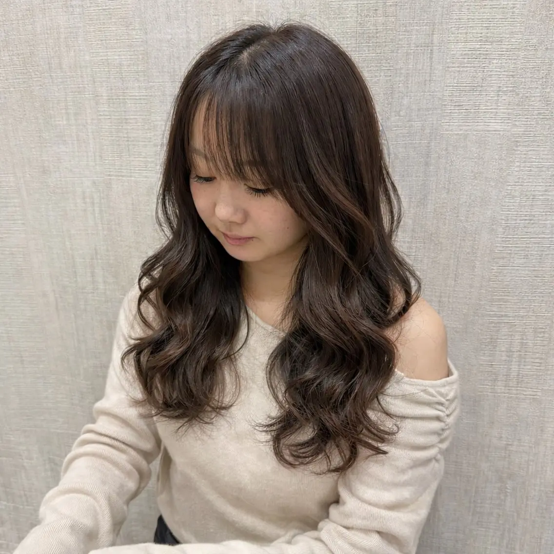 【ブリーチなし✨】透明感ダブルカラー➕超音波トリートメント ブリーチなし/透明感カラー/髪質改善/心斎橋の写真