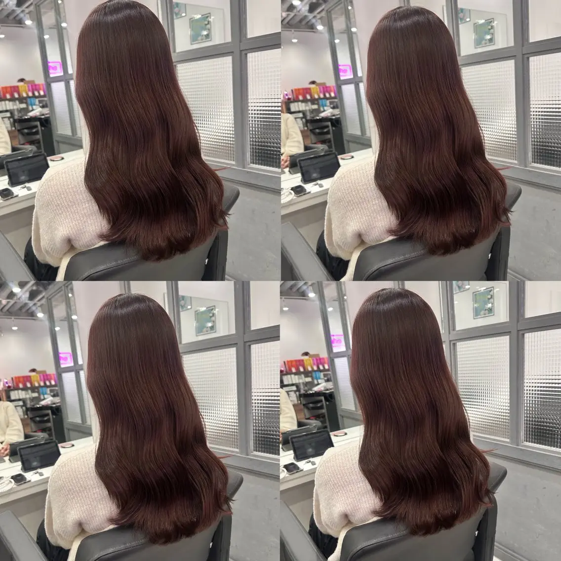 ロング カラー カット ヘアカラー トリートメント 髪質改善×矯正🫧 韓国ヘアasamiのヘアスタイル