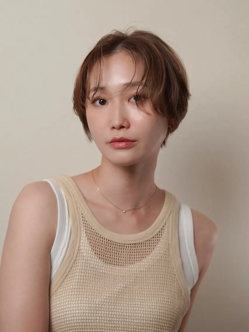 ショート カラー 銀座/骨格診断 垢抜けレイヤー/菅原のヘアスタイル