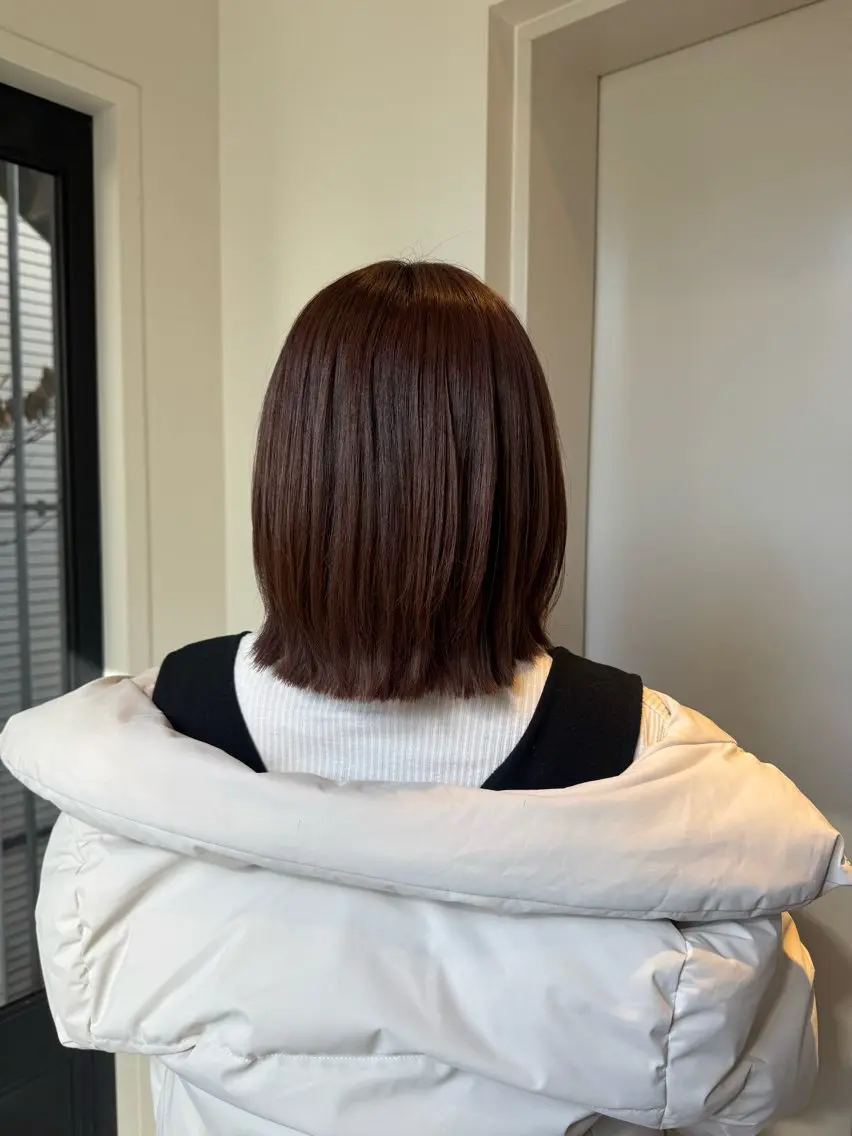 ショート ボブレイヤー ボブ レイヤーカット ホリグチ ルナのヘアスタイル