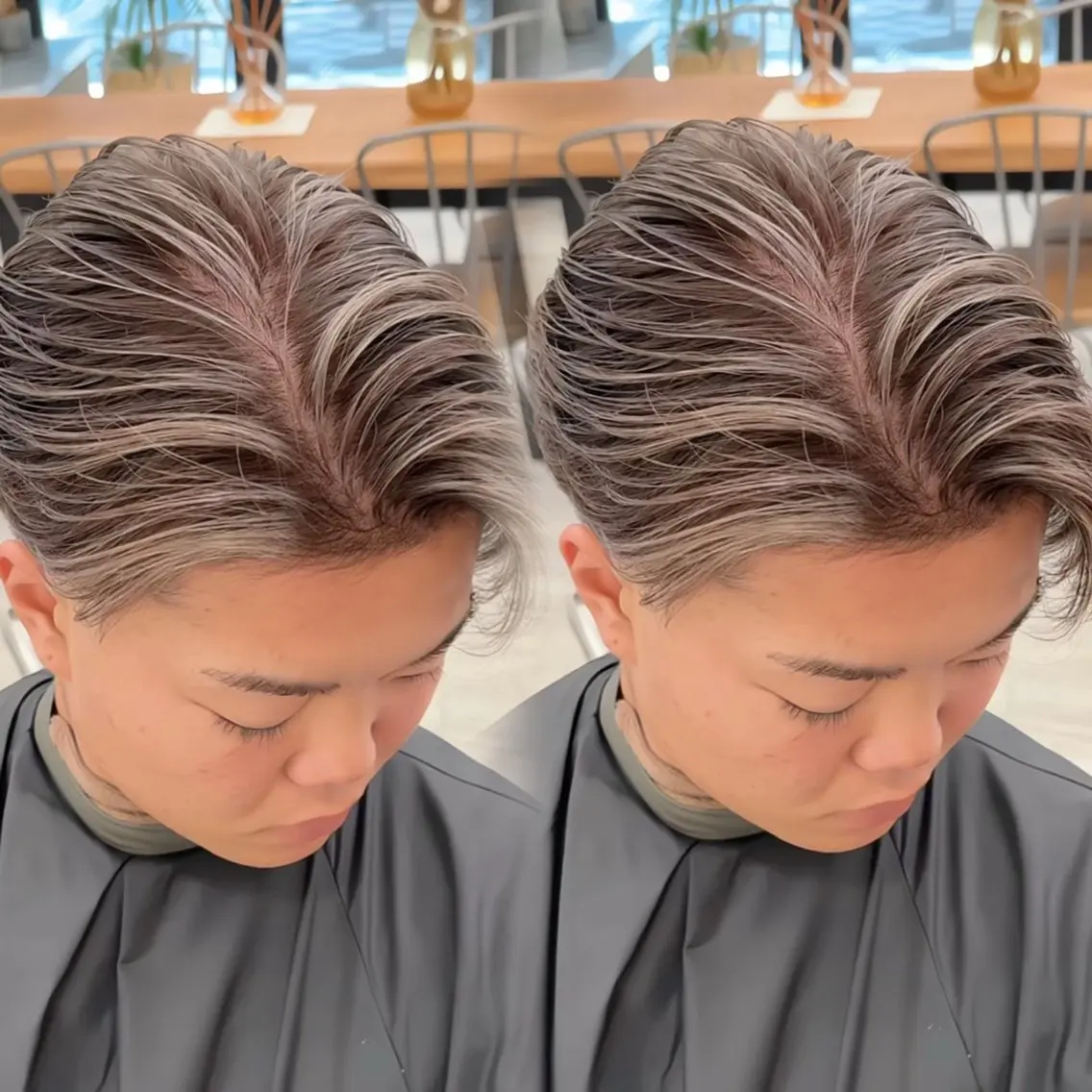 ショート 🇺🇸ルミナ🔥 海外ハイライトのヘアスタイル
