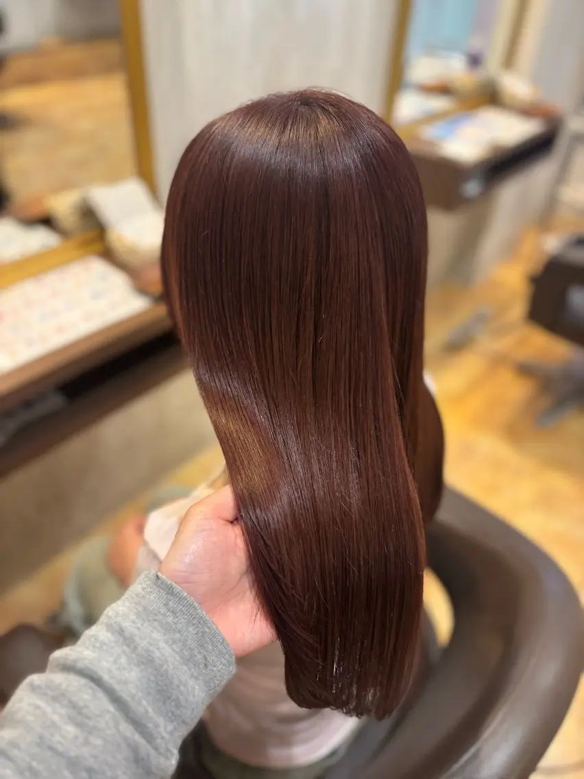 ロング カラー ヘアカラー トリートメント yui🥀/ボブ /ブリーチなしカラーのヘアスタイル