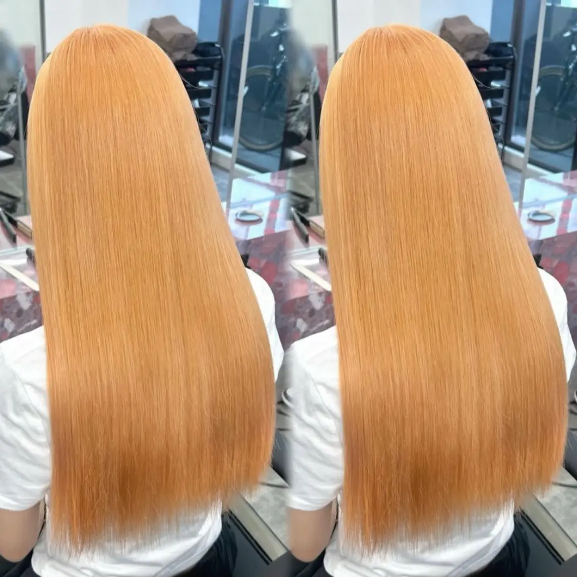 カラー オレンジ ヘアカラー PELEmana🎀 ハイトーン🧚🪄のヘアスタイル