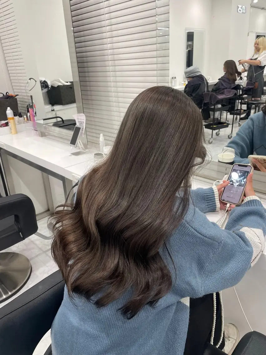 ロング カラー ヘアカラー ヘッドスパ ヘアセット 韓国アイドル🤍ブリ ーチカラー🤍わかなのヘアスタイル