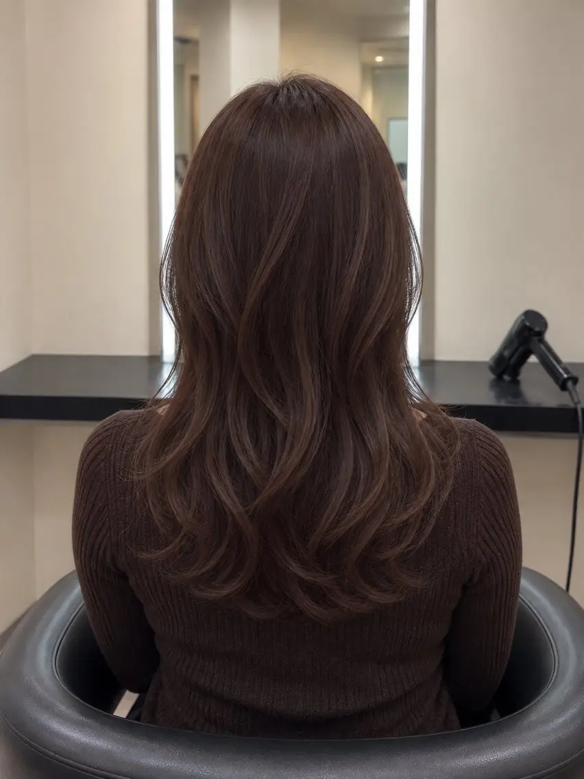 ミディアム カラー ブラウンカラー トリートメント 🌈ウルトワ水素 髪質改善naru🌈のヘアスタイル