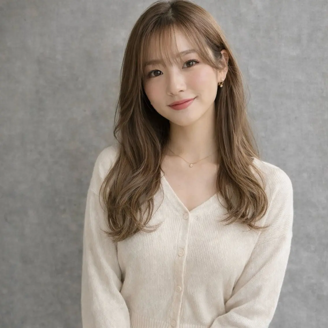 セミロング カラー カット ヘアカラー トリートメント 一ノ瀬 暁のヘアスタイル