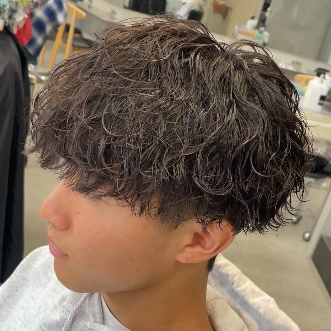 ミディアム パーマ ヘアアレンジ メンズ fifth 石川 凪のヘアスタイル