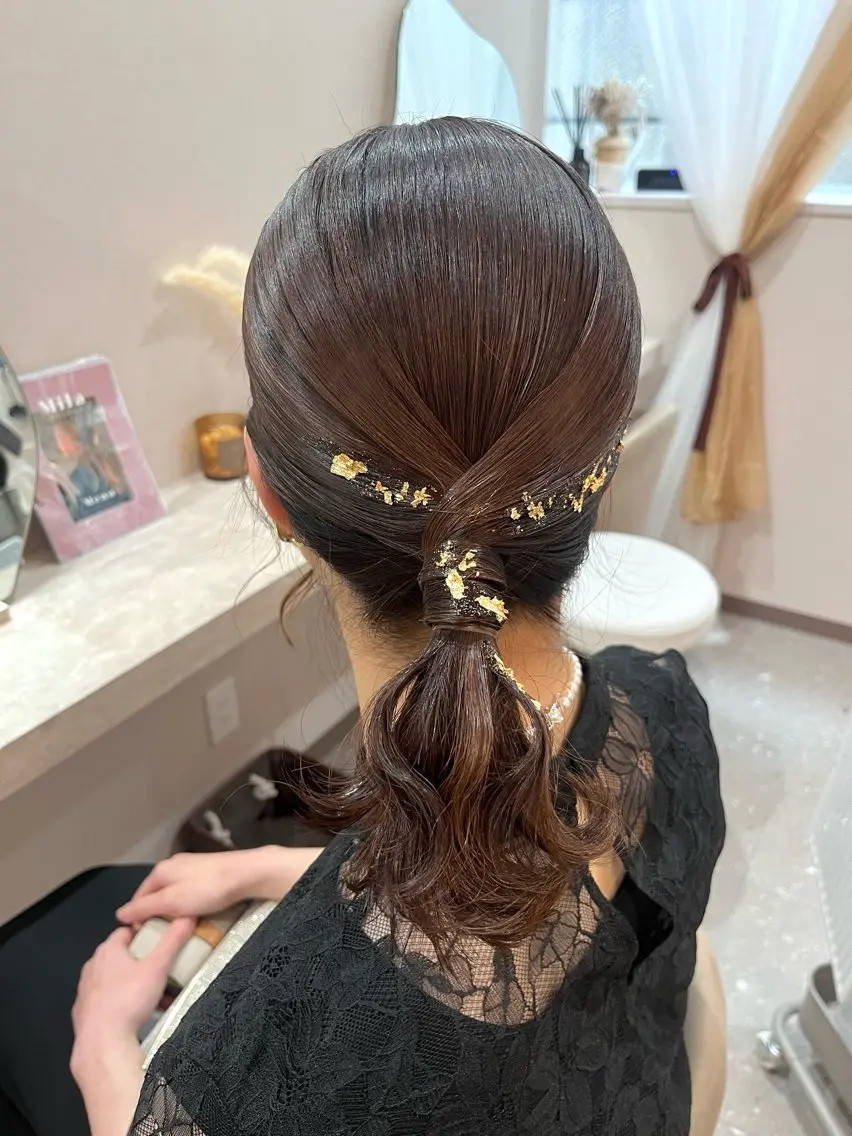 ミディアム ヘアアレンジ ヘアセット Mila Akariのヘアスタイル