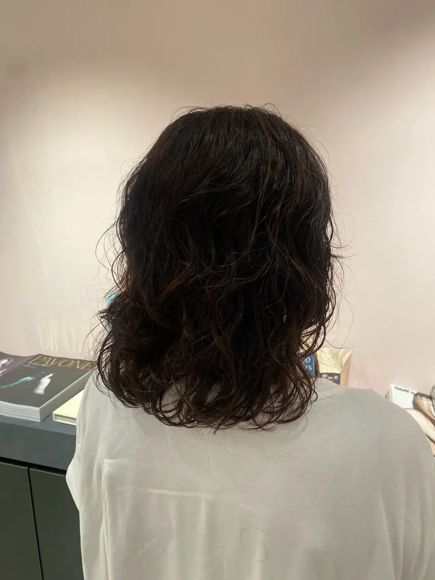 ミディアム パーマ ミディアムパーマ レイヤーカット パーマ 🫧Miyu カットモデル募集🫧のヘアスタイル