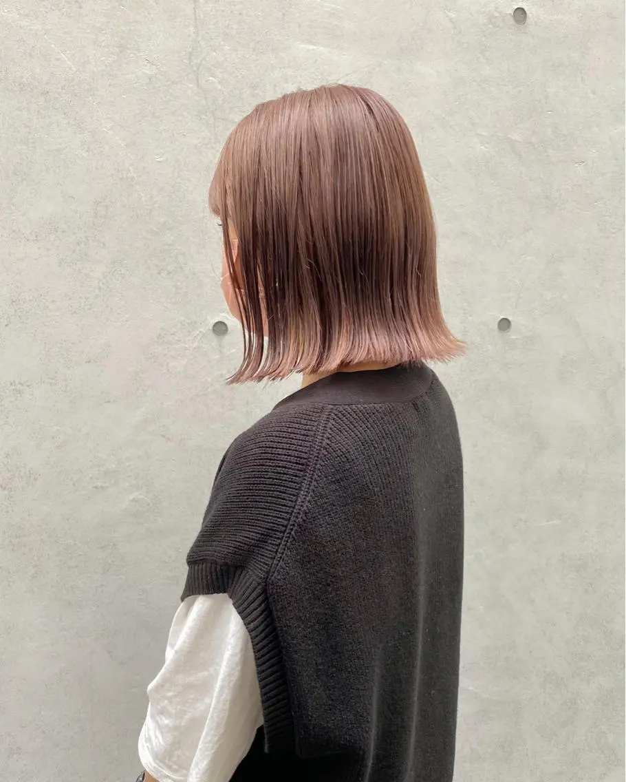 🌈傷ませないケアブリーチ + 全体ワンカラーでお好きな透明感カラーに☆の写真