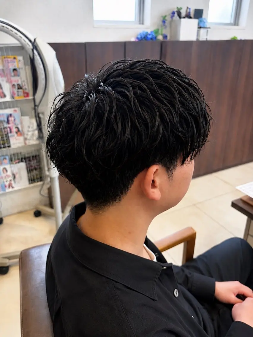 ショート パーマ カット パーマ 竹内帆希/縮毛矯正 /デザインカラーのヘアスタイル