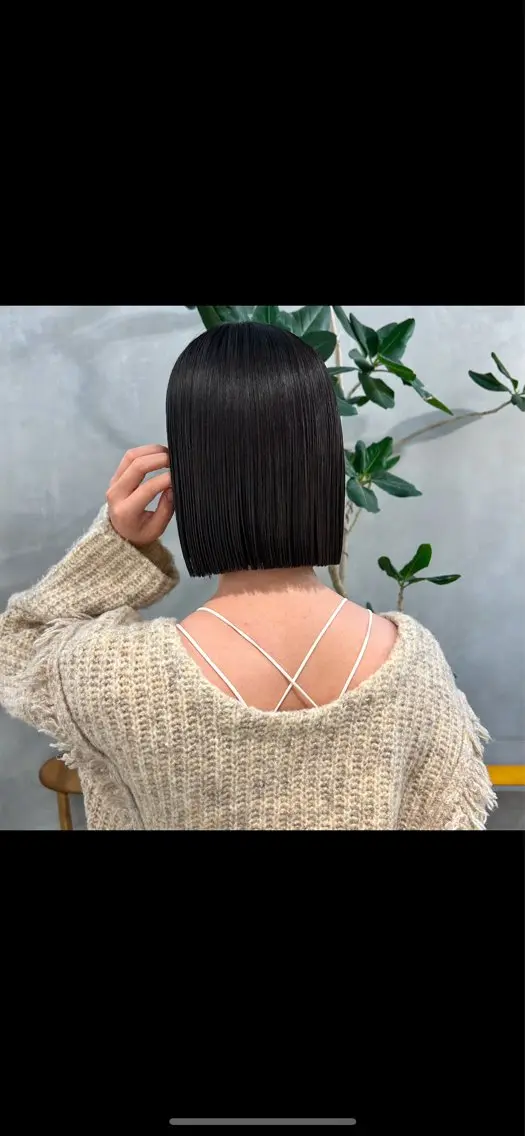 ショート カラー カット ヘアカラー トリートメント 切りっぱなしBOB 職人💜Anzuのヘアスタイル