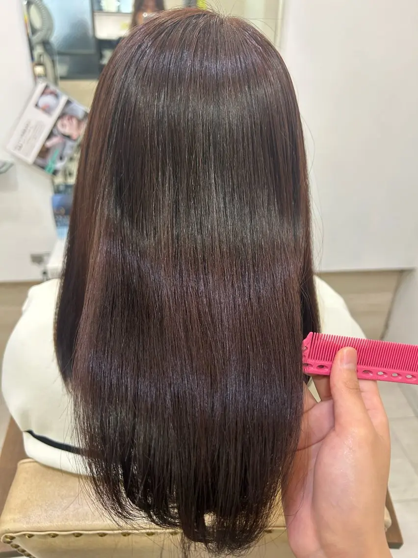 ロング カラー トリートメント 栗田 優月のヘアスタイル