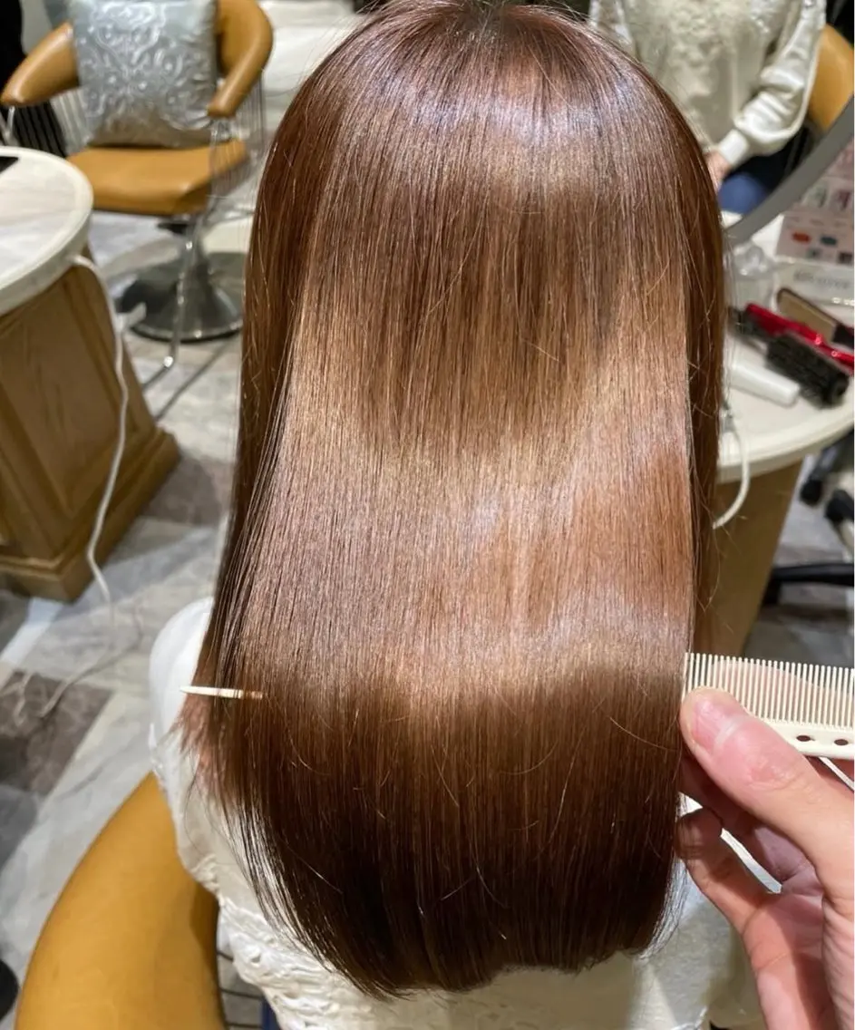 ロング カラー 縮毛矯正 三井 千里のヘアスタイル
