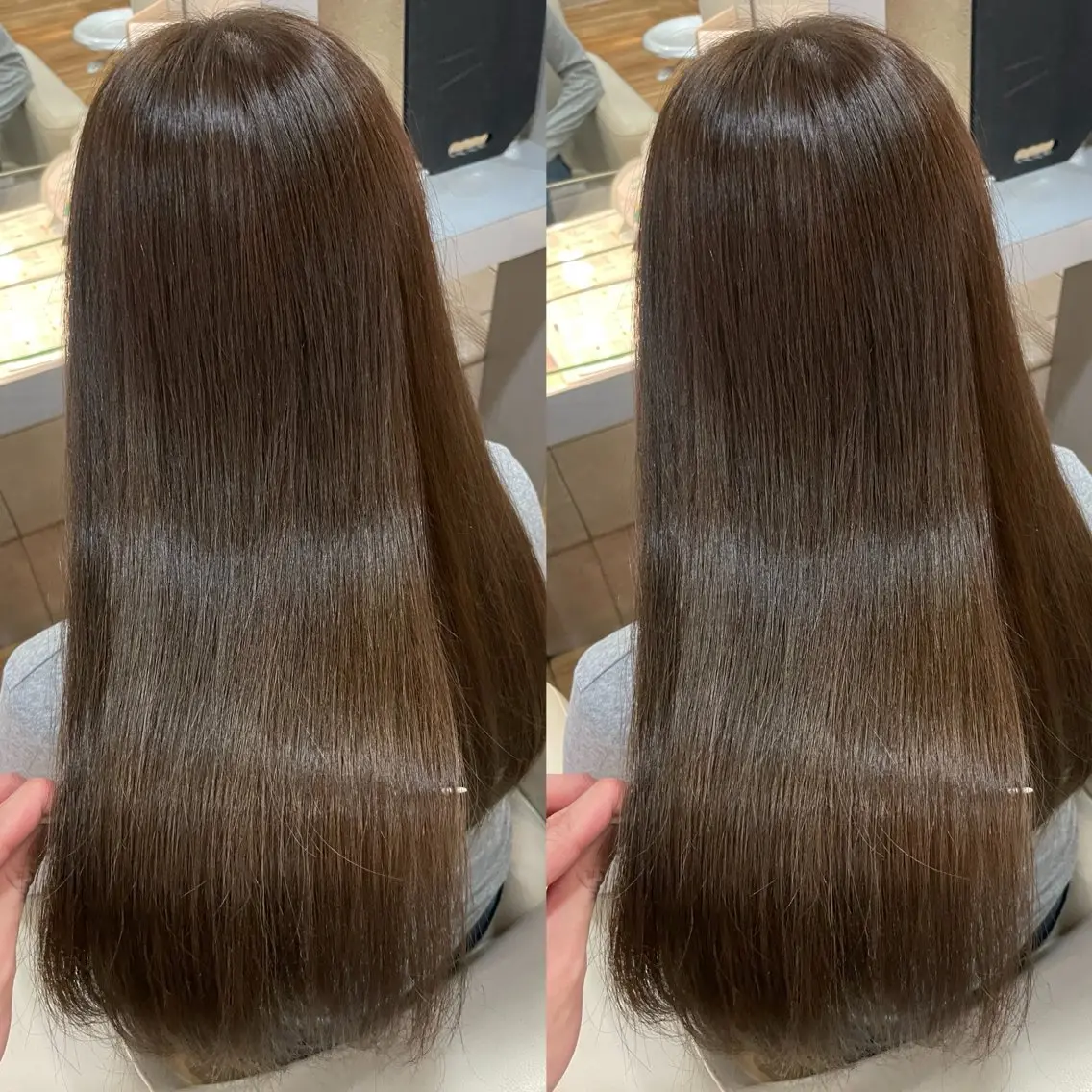 ロング カラー 髪質改善 縮毛矯正 トリートメント 阿部 祥大のヘアスタイル