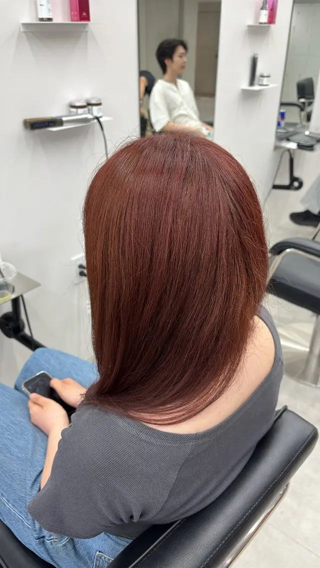 セミロング カラー カラーモデル募集中 万代/ひなのヘアスタイル